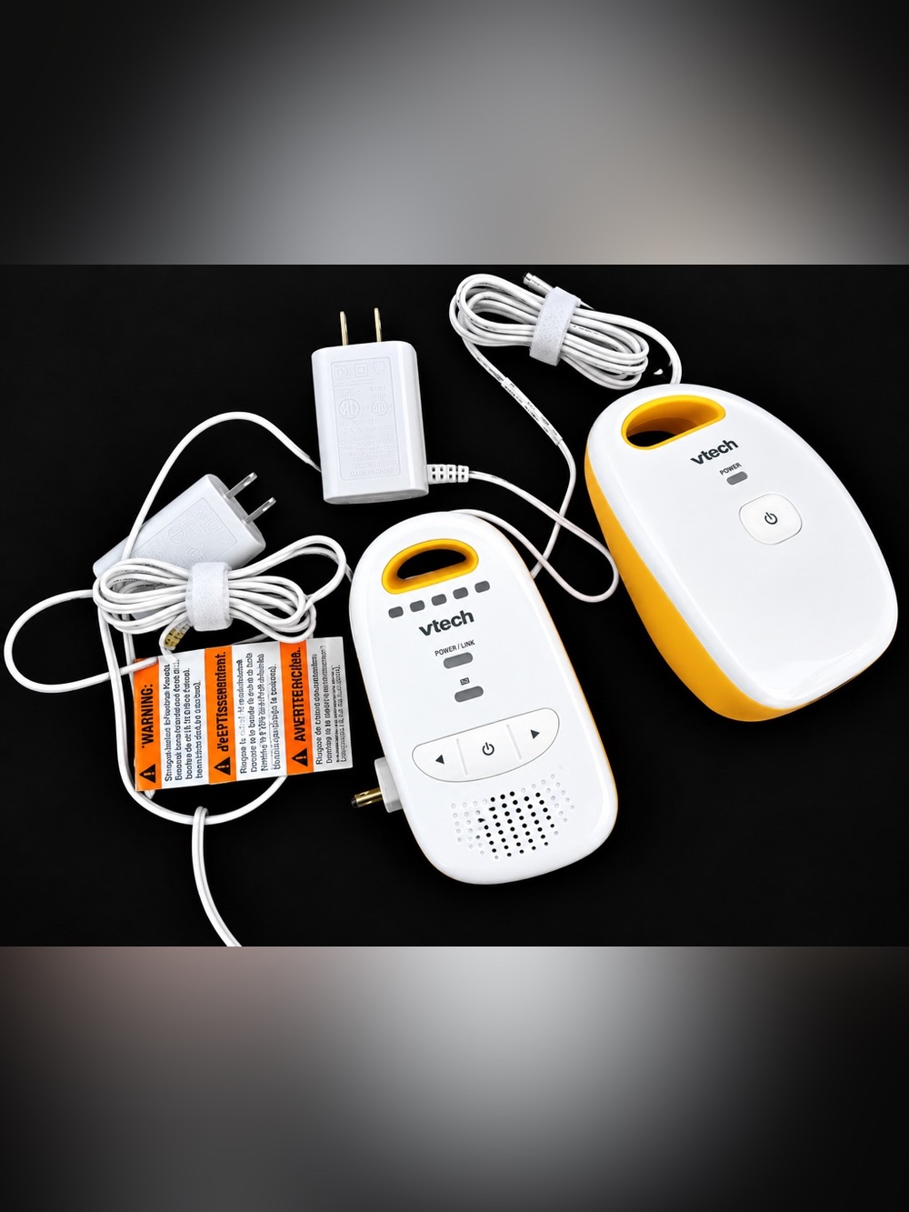 Baby Monitor Portable Receiver in White & Yellow